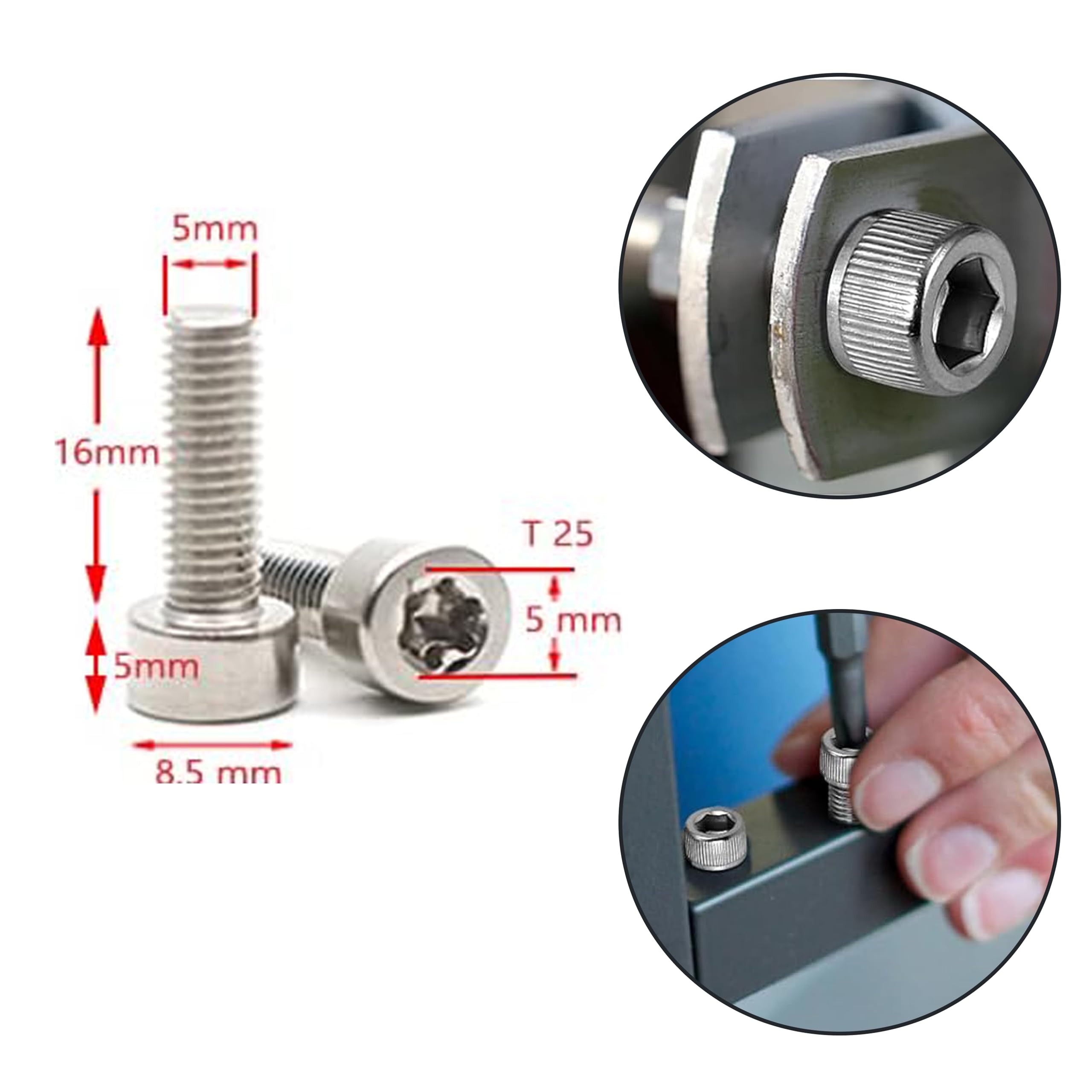 Amazon.co.jp: CoKoou T25 M5-0.8x16mm トルクスボルトスプラインねじ